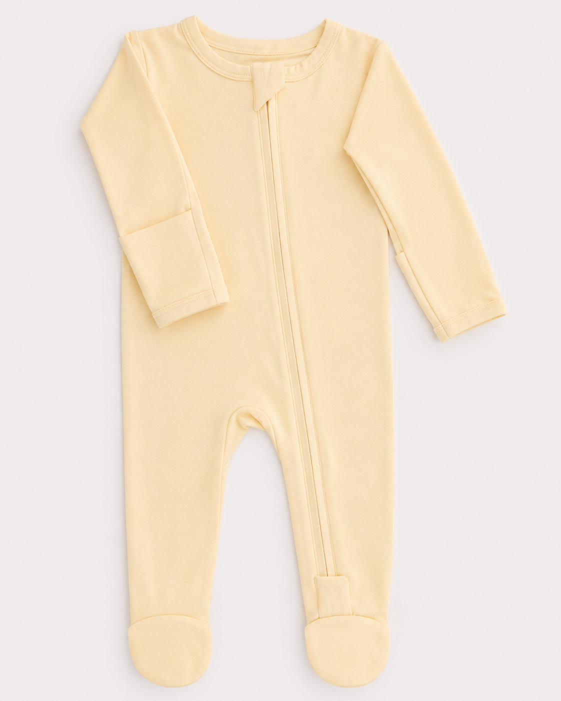 Footed Romper - Buttercream