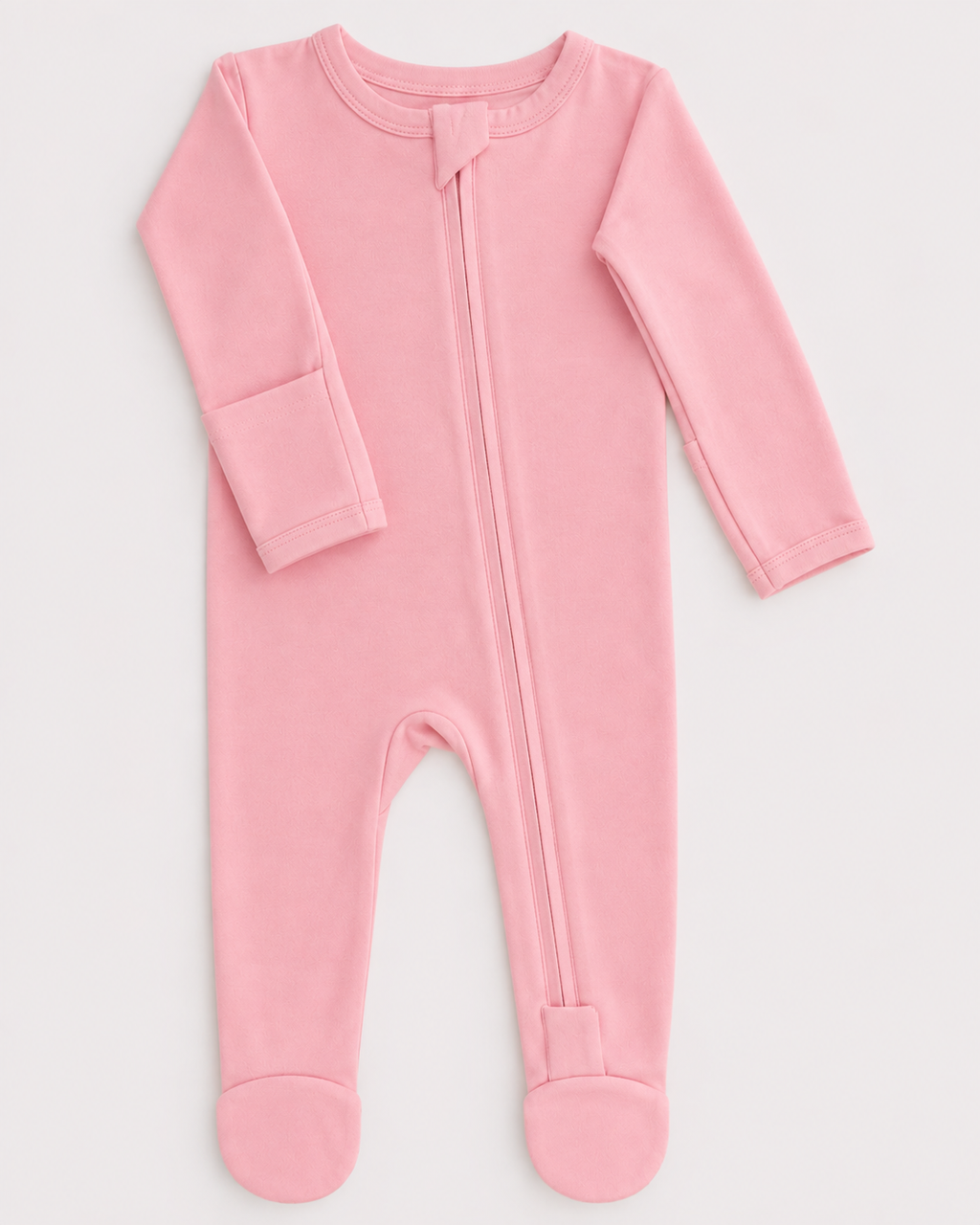 Footed Romper - Petal Rose