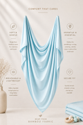 Oversized Stretchy Swaddle - Blue Haven