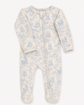 Footed Romper - Little Blue Teddy