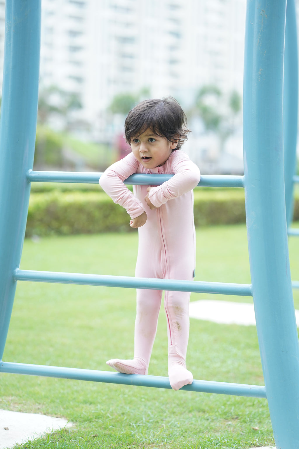 Footless Romper - Petal Rose