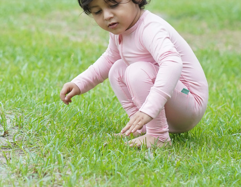 Footless Romper - Petal Rose