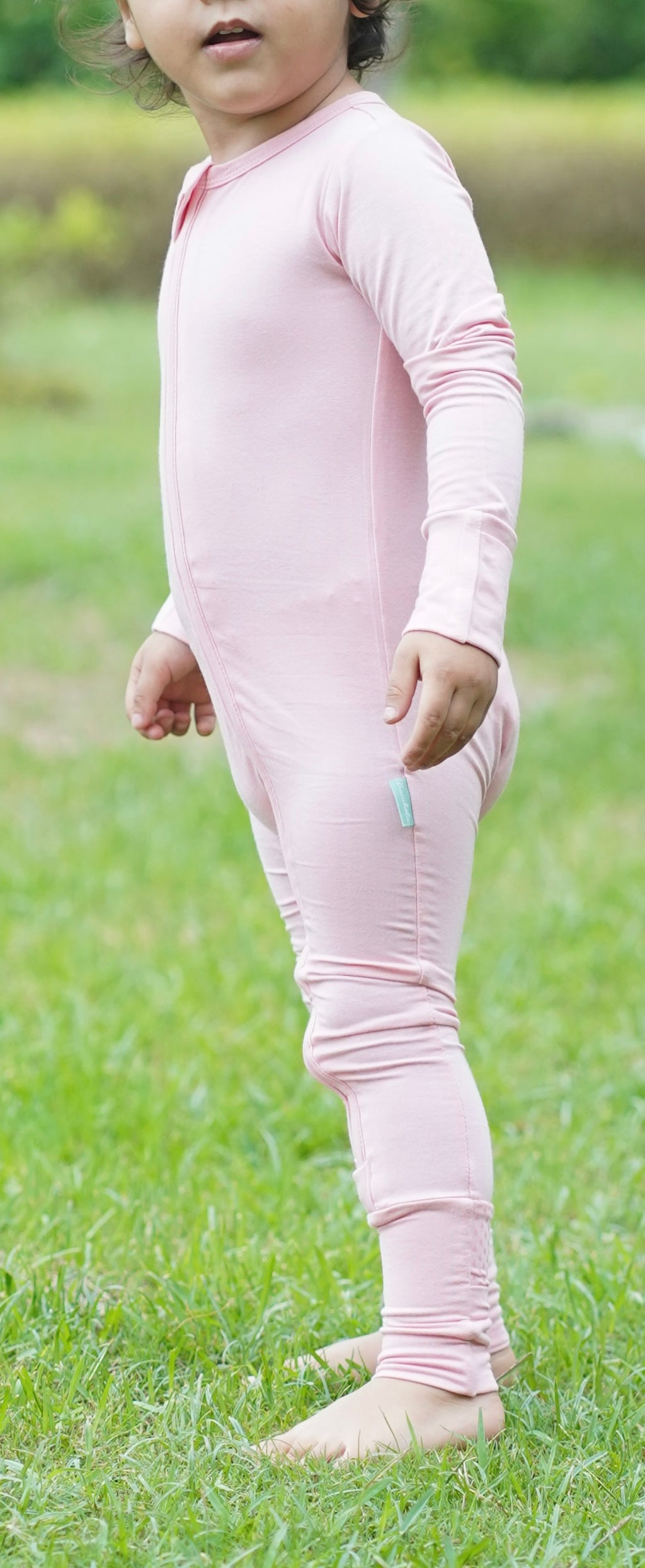 Footless Romper - Petal Rose