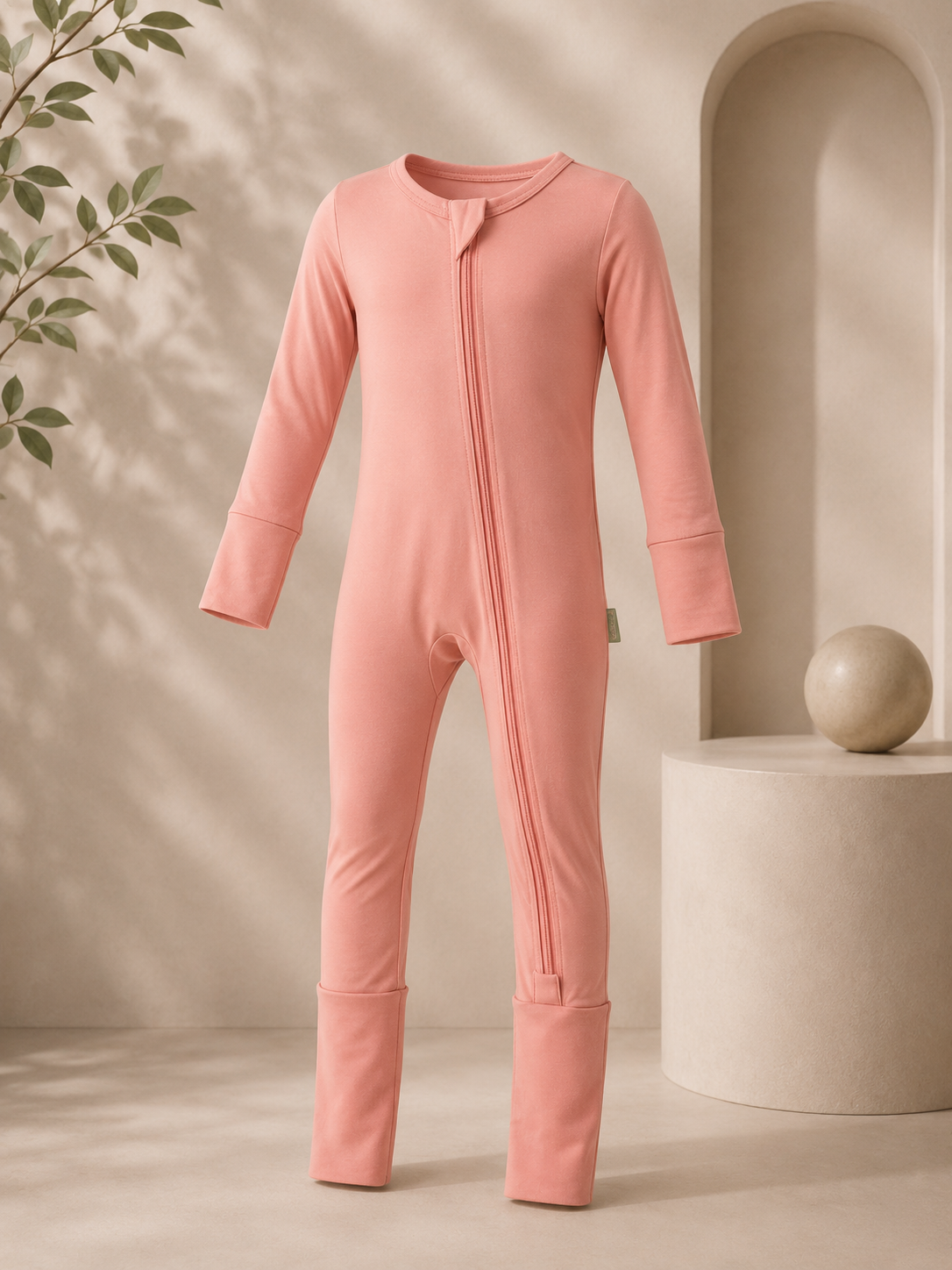 Footless Romper - Petal Rose