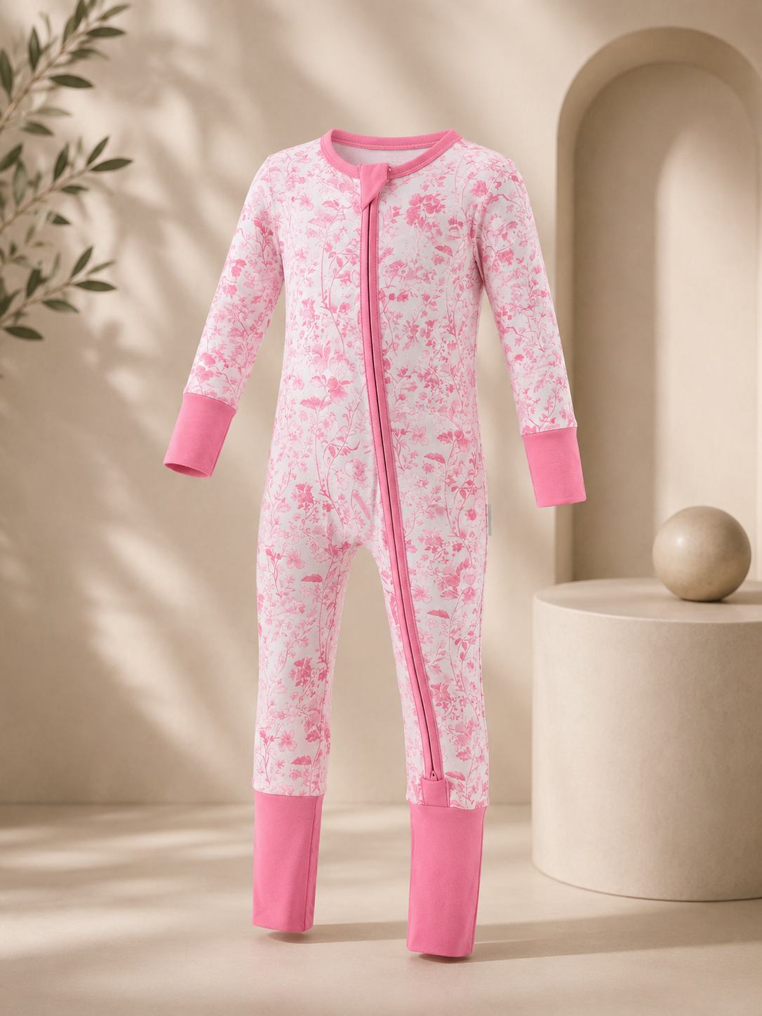 Footless Romper - Blush Meadow