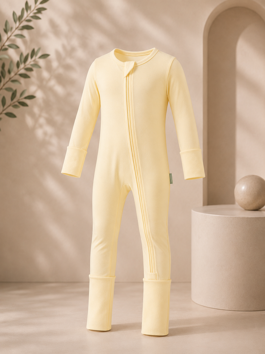 Footless Romper - Buttercream